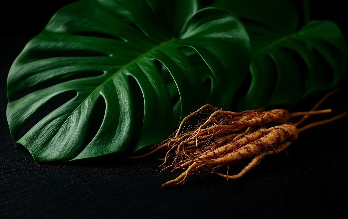 Natural botanical elements representing wellness